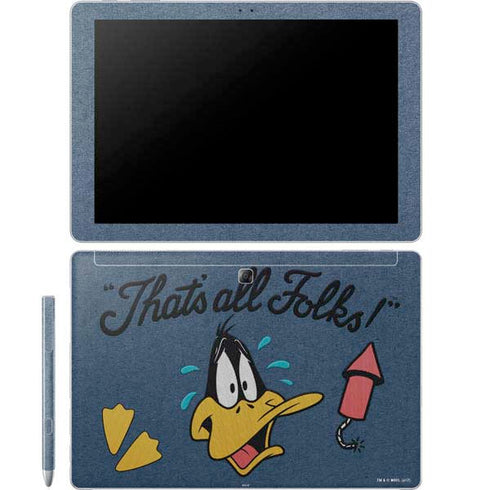 Looney Tunes Daffy Duck Thats All Folks Galaxy Book 12in Skin